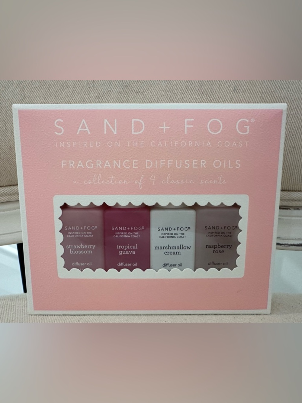 Sand + Fog Diffuser Oils Strawberry Blossom Tropical Guava Raspberry Rose NWT - Picture 2 of 5